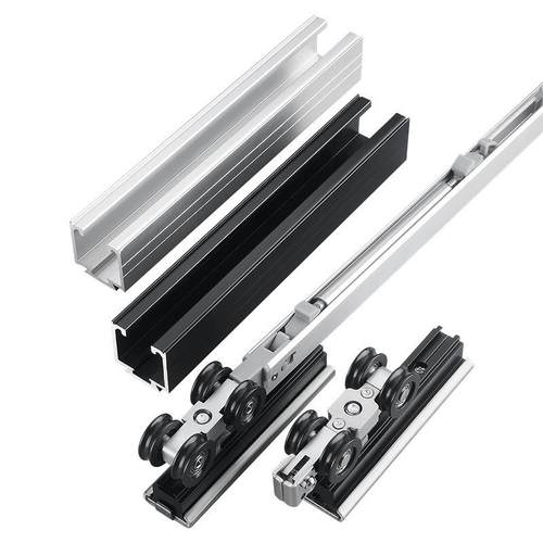 口袋门双向缓冲吊轮吊轨推拉门轨道上轨厨房平移门木门阻尼滑轮