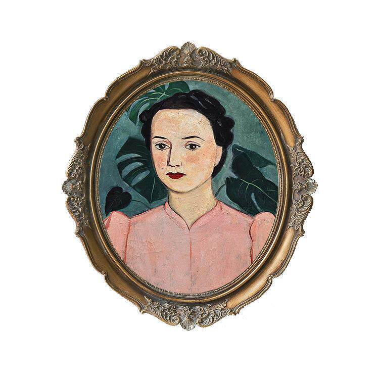 法式复古人物挂画框轻奢文艺客厅装饰画椭圆形雕花相框玄关壁画