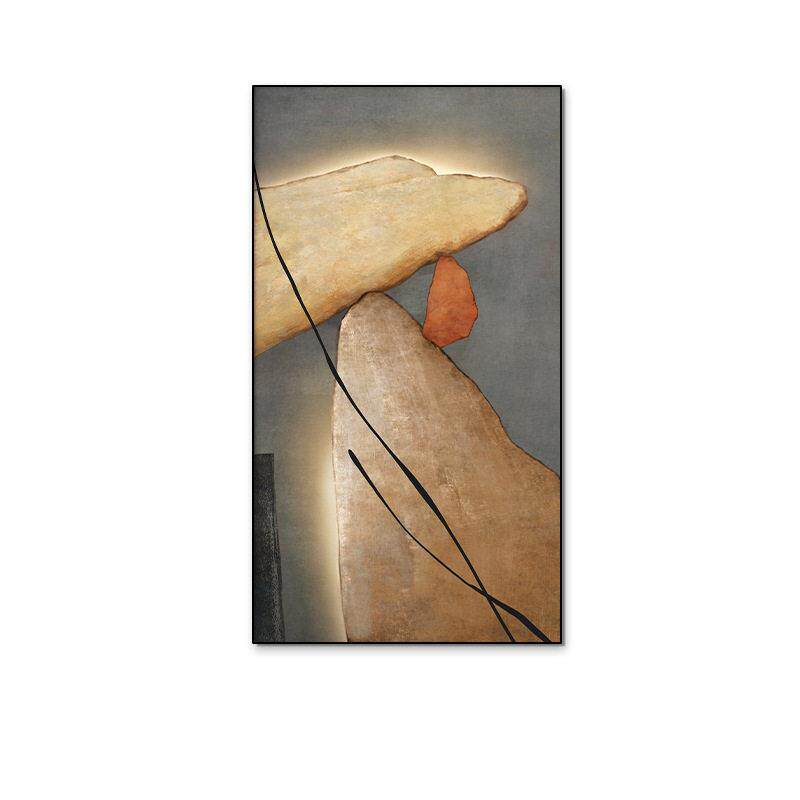 石来运转玄关装饰画现轻奢入户门口玄幻挂画抽象招财寓意好壁画