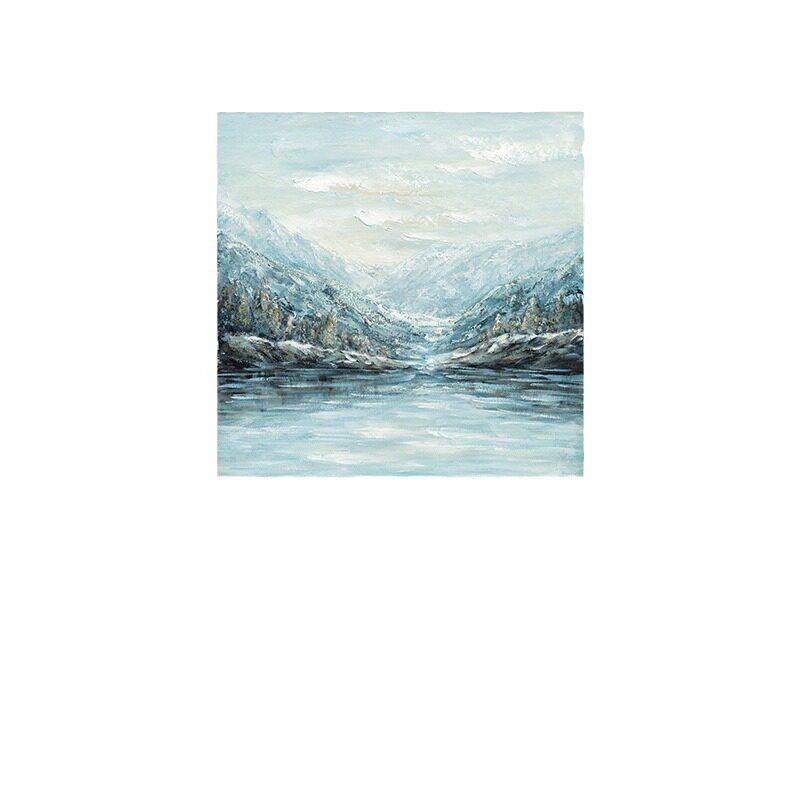 山水油画风景立体手绘画装饰画卧室客厅酒店照片墙挂画家具