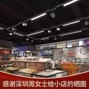 店鋪商用懸掛可升降導軌條可伸縮吊桿一體化橋架 t射燈軌道服裝