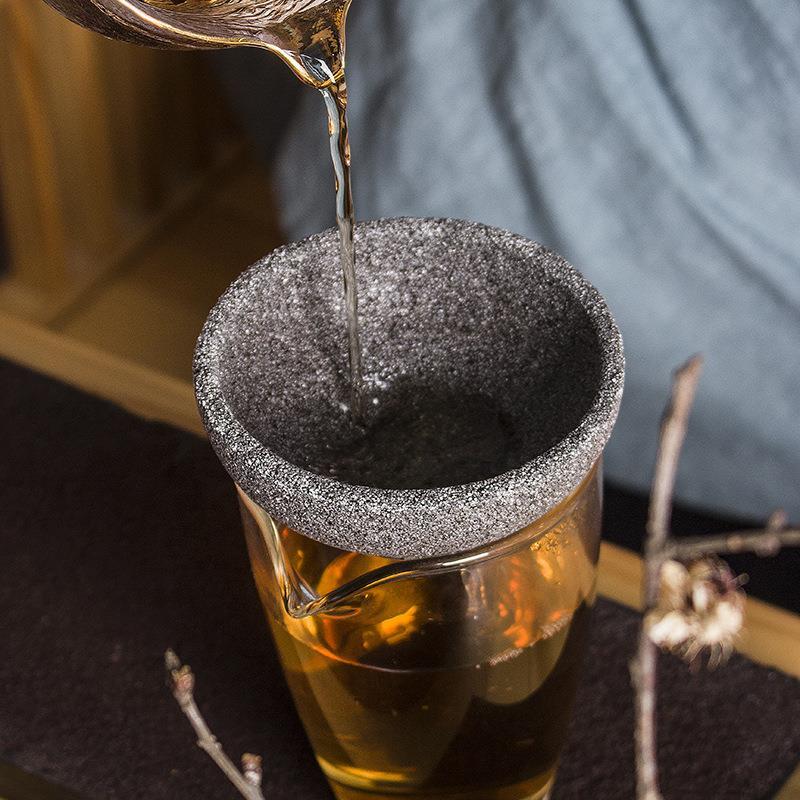 淘瓷八无孔过滤创意茶漏器家用隔茶漏斗陶瓷茶滤茶漏斗公道杯