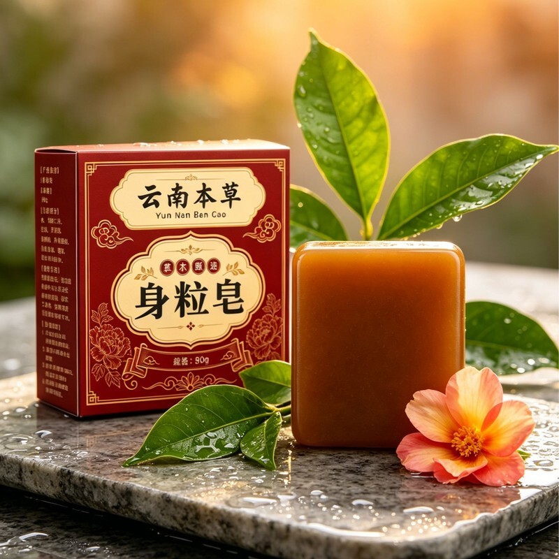 云南本草身粒皂天然草本清洁沐浴手工皂清爽净肤全身脖子男女用3L