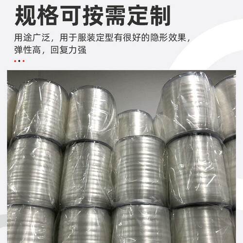 TPU透明肩带松紧带透明橡筋补强带内衣肩缝弹力松紧带现货