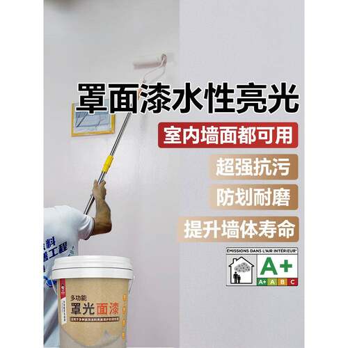 罩面漆艺术室内墙面乳胶漆保护漆家用油漆水性哑光防水透明罩面漆