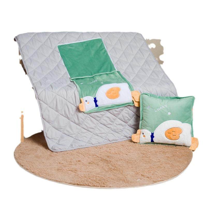 卡通毛绒刺绣抱枕被子两用二合一车载靠枕办公室午睡枕抱枕套,居家布艺,抱枕被,淘宝优惠券,粉丝福利购,淘宝优惠卷