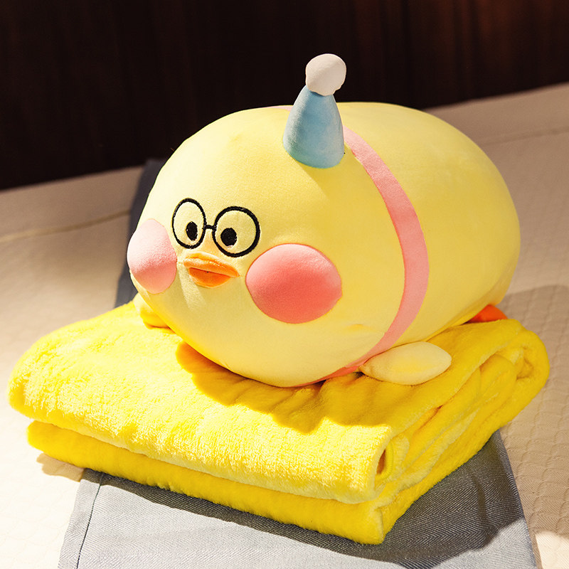 卡通抱枕被子两用女男午睡毯子靠垫汽车多功能个性可爱枕头办公室