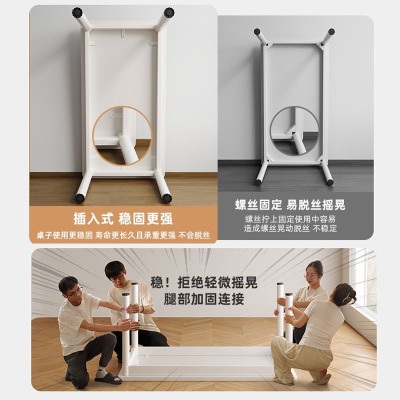 电脑桌卧室家用实木书桌学生写字桌长方形学习桌子简易专用办公桌