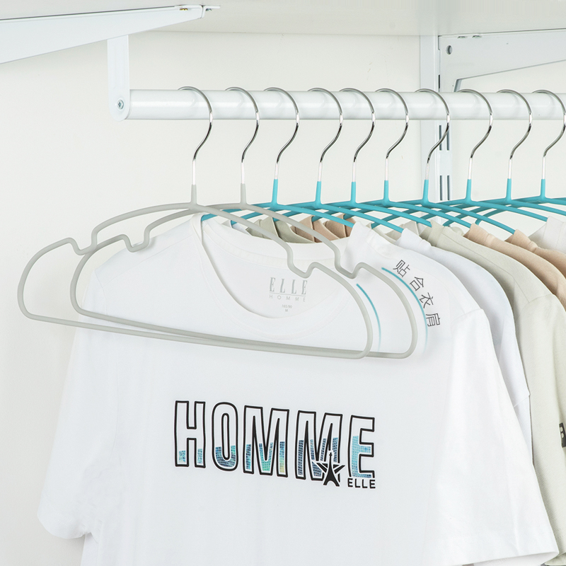 家用衣架防滑防肩角晾衣架磨砂省空间收纳整理师衣挂衣架