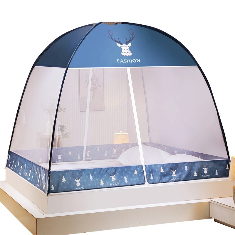 免安装蒙古包蚊帐家用2024新款卧室防摔儿童学生宿舍床上纹账新型