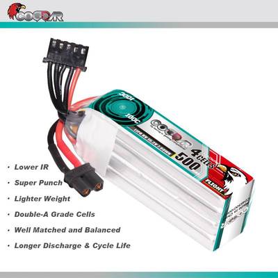 鹰氪CODDAR 500MAH 4S 15.2V 100C HV高倍率锂电池室内飞机LIPO