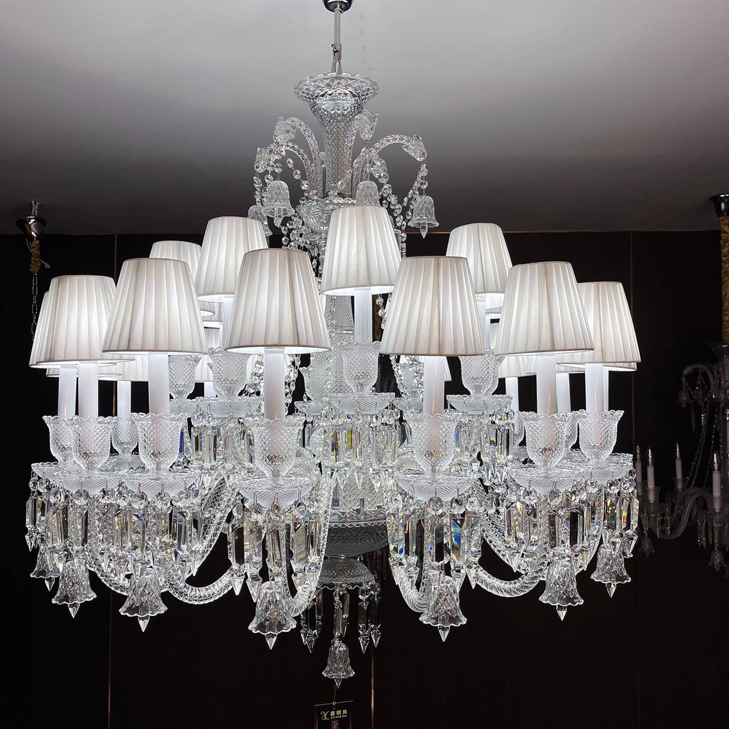 欧式水晶吊灯客厅灯法式创意餐厅卧室灯奢华大气别墅酒店大吊灯
