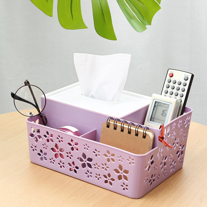 速发纸巾盒抽纸盒多用客厅茶几收纳盒创纸简约家功能桌面意抽盒