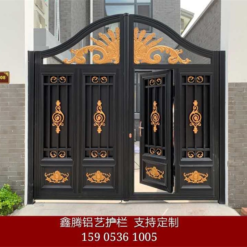 现货速发鑫腾别墅大门对开门庭院农村四开乡村院子进户双开门铝艺