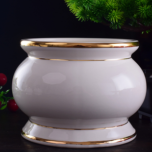 速发供佛陶瓷插香炉炉描白色香白碗家用薰炉盆用玻璃香香炉 包邮