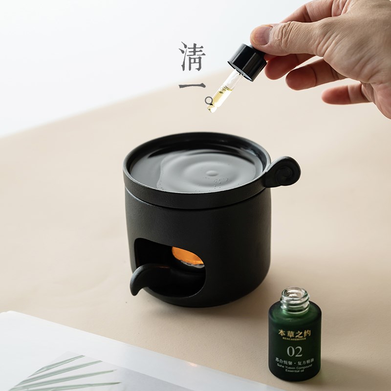 速发清一丨薰意摆件香精炉 陶瓷香薰灯加热精油干烧陶瓷创油炉烤