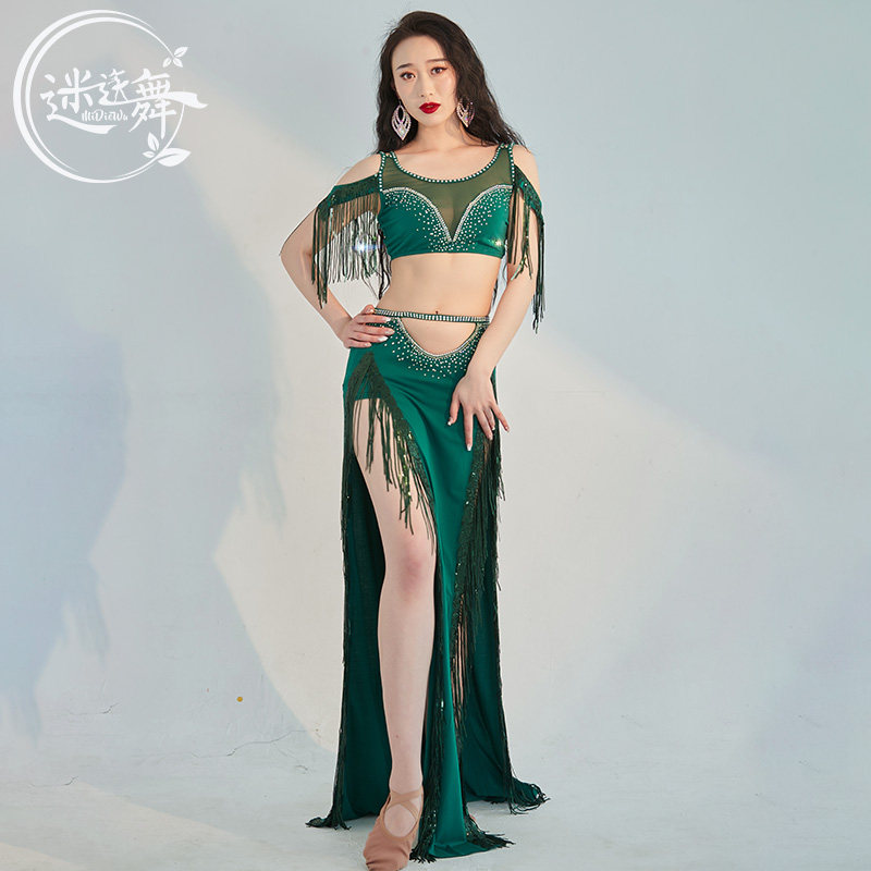 速发肚皮舞服装新款演华闪亮豪装服装表演服套出东方舞服