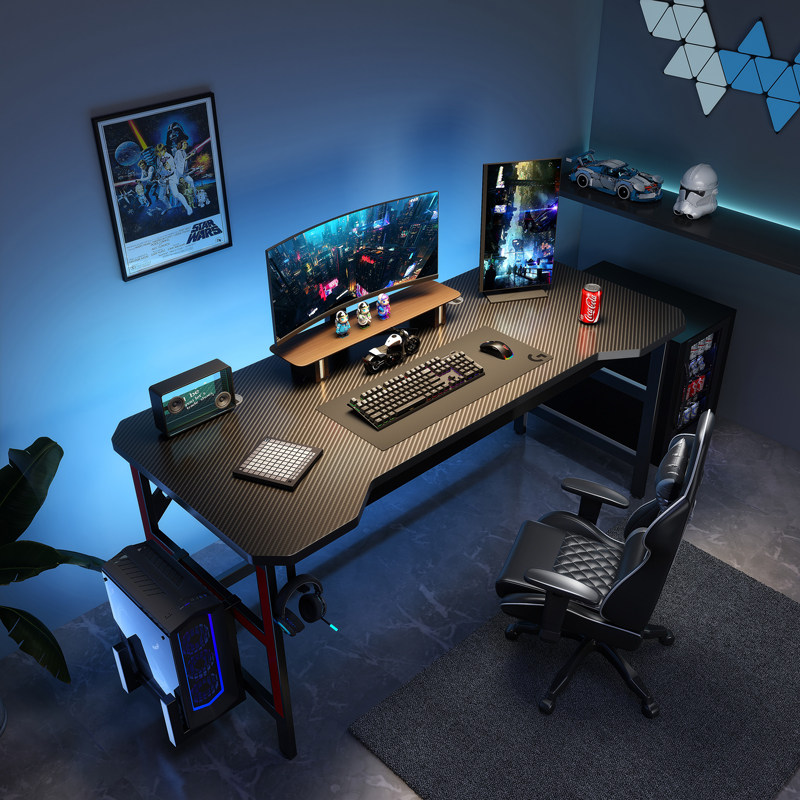 速发台式电桌脑家用竞公桌子工作台小型电办桌椅套装卧室学习写字