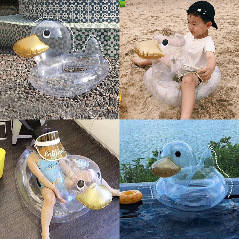 速发透明鸭泳圈儿童游泳座宝0--6岁婴宝儿幼圈坐圈腋下圈