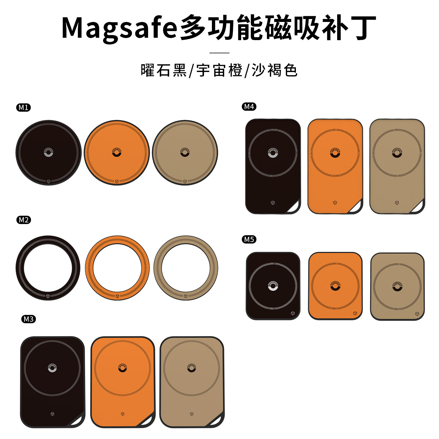 竞闪Magsafe磁吸补丁高效磁力贴强磁充电硬盘盒固定精准引磁片环耳机小尾巴手机充电宝移动电源硬盘盒diy配件