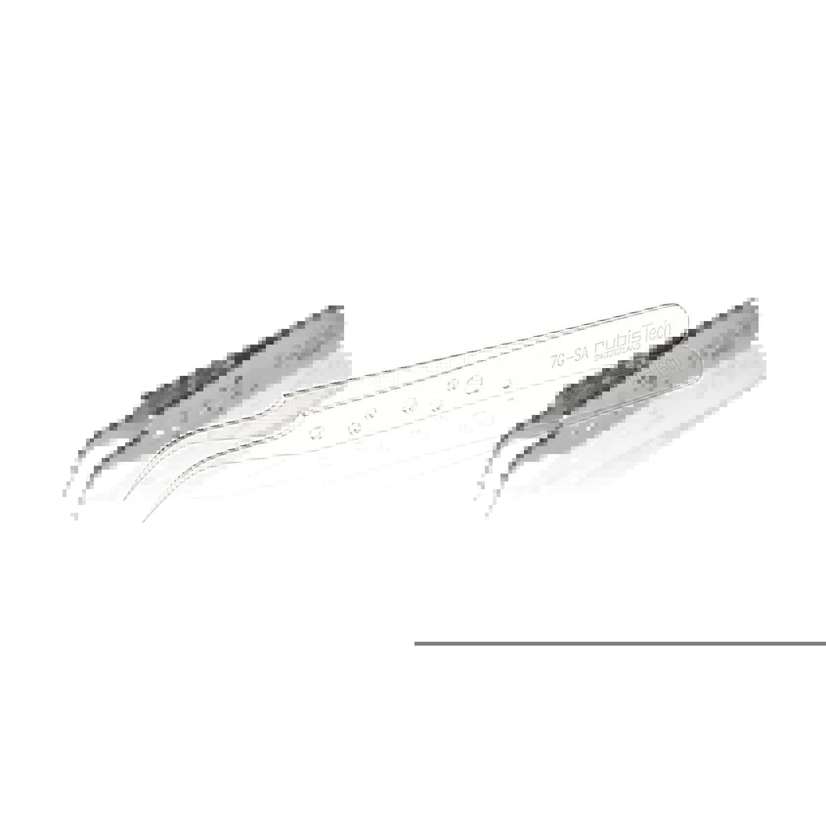 瑞士Rubis镊子7G-SA防滑手柄不锈钢尖头镊子微电子弯头组装镊子