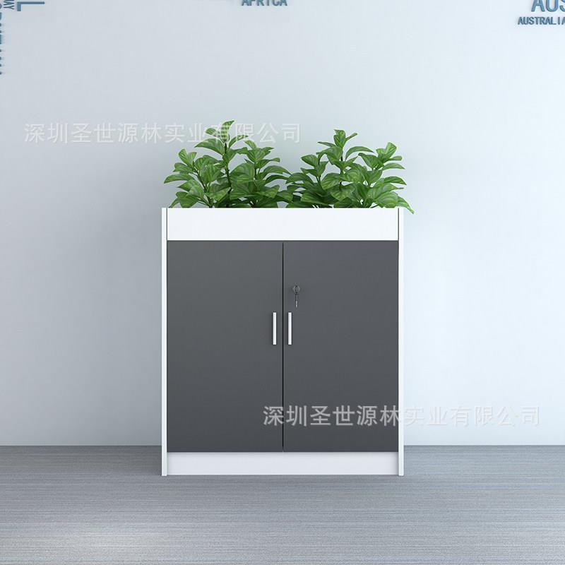 直销可选择木质双开门花槽柜收纳档案存储文件柜带锁办公柜