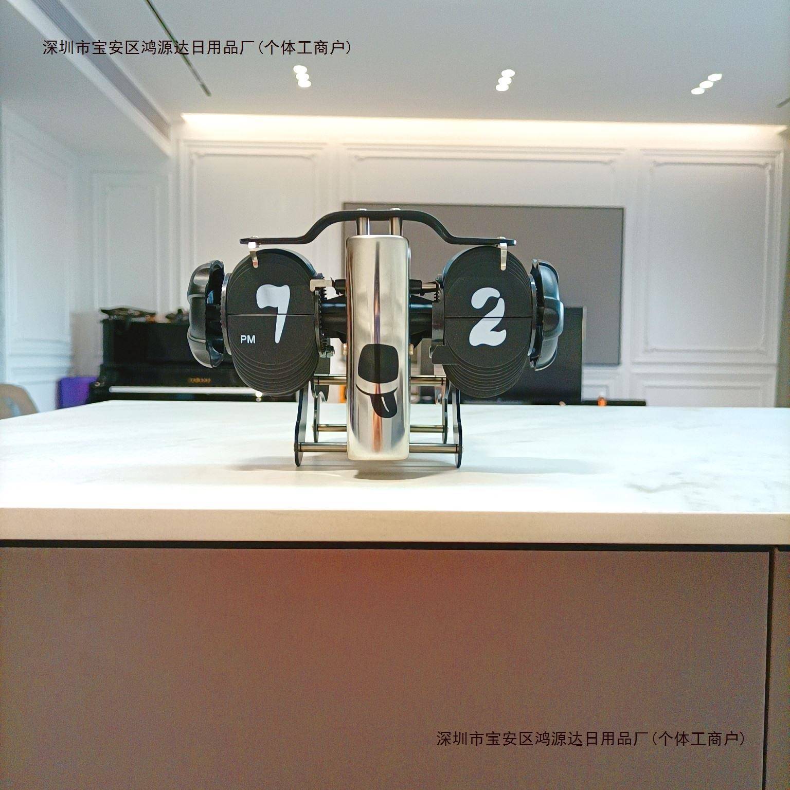 翻页钟钟表机械客厅狗翻页钟欧式座钟摆件嘻哈自动复古可爱包邮