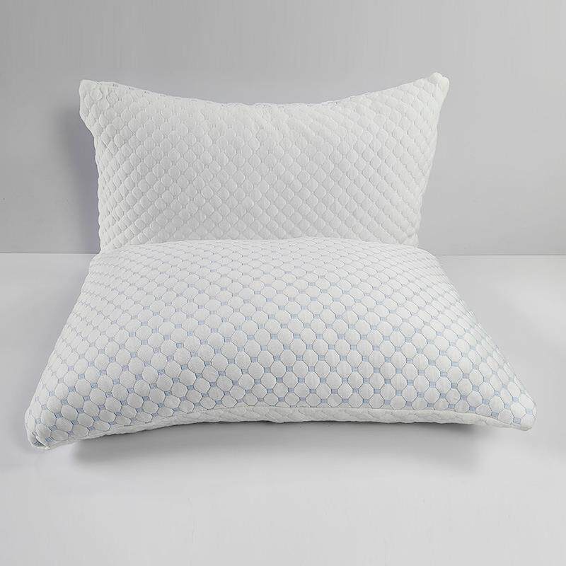 竹纤维碎海绵枕头单面凉感纯色慢回弹记忆棉QUEEN码碎记忆棉枕头