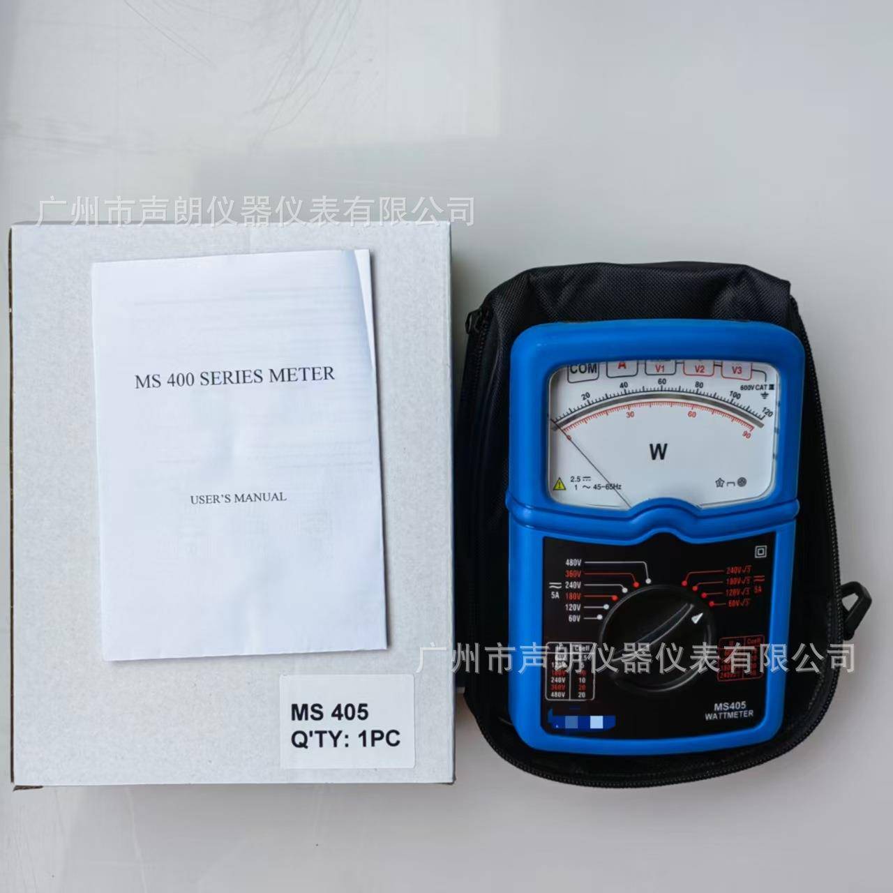 MS405指针式交直流三相功率表外贸出口仪表教学专用瓦特表