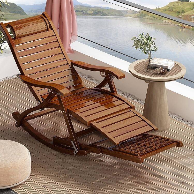 CY竹摇椅躺椅大人老人护腰午休睡夏季逍遥折叠椅庭院休闲老爷摇摇