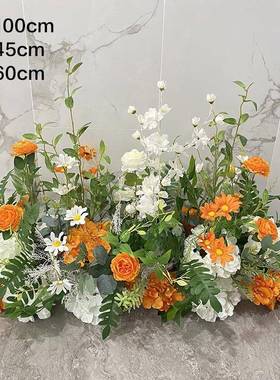 新款舞台路引花地排花中国风森系婚庆婚礼花布场T台长条花