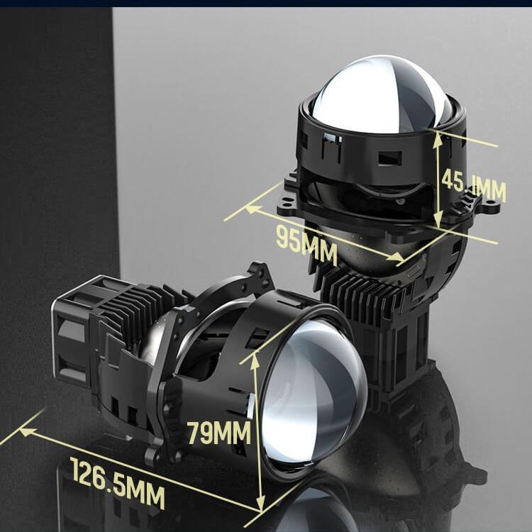 X9双光透镜LED汽车透镜远光65W近光55Wled汽车透镜led白光透镜