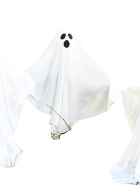 万圣道具七彩灯地吧插小幽灵VJC黑色白色装饰鬼室外酒节鬼屋置布