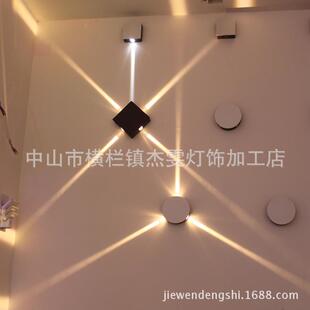 led壁灯床头灯铝卧客厅灯50248简约现代创意室店工酒程灯材方形