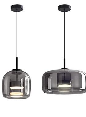 新款意极简餐厅简灯玻35935璃吊吧台书房北欧风式高级灰约卧室床