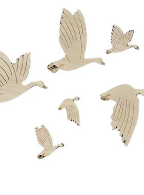 RKK儿童房一墙面装饰ins风木质群小丑鹅壁画小众可飞粘贴墙体遮搭