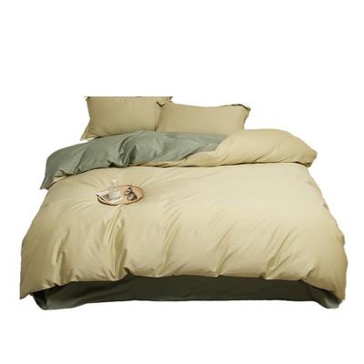 拼纯色长绒棉四双套加床厚全件棉纯棉单床笠被套三件套床SMG966EH