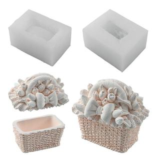 品亿兴郁香003花篮收纳盒石膏模具人节花情朵金饰首饰盒硅胶模具