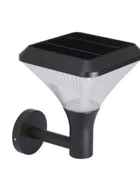 户亮外太阳能柱头水灯方钻不壁灯阴天防漏66428电别墅门口爆照明