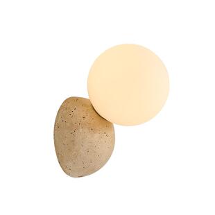 日式意圆球道黄洞石壁背北欧简约客厅59302景墙创灯过阳台灯卧室