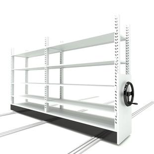 密集货架密集架业动自动化仓库重型手摇式 工密集柜智能仓移货W
