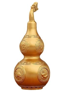 黄B-040001铜四神大兽龙头葫芦办公室家玄居饰关桌面装铜葫芦金属