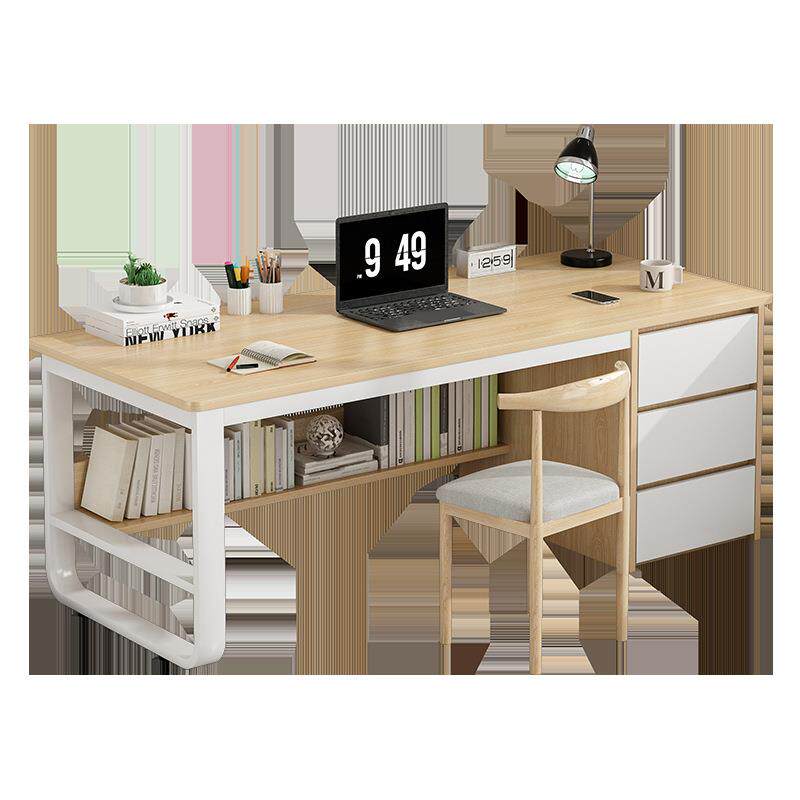 电脑桌台式家用办公桌现代简约带抽屉书桌椅组合卧室学生学习桌子
