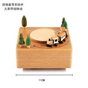 木质音益盒底座摩天轮遇见天空城木马之智ZPEDIY木质音乐盒DIY乐