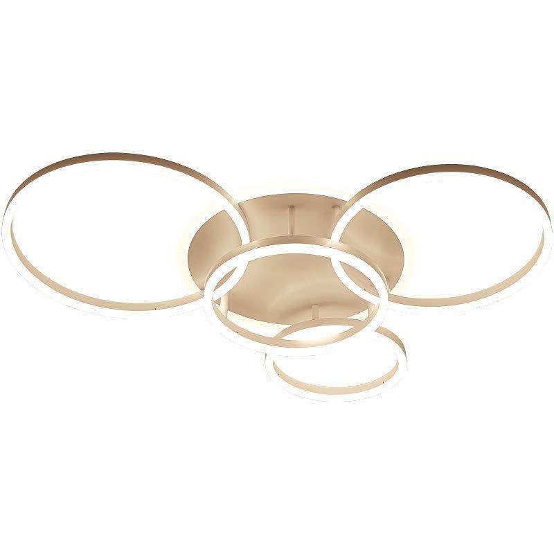 北欧圆形客厅灯led现代简约书房卧室灯具创意组合圆环吸顶灯