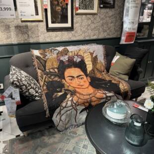 弗里达卡毯AL722998罗自画像猴子毛装线毯挂毯饰毯