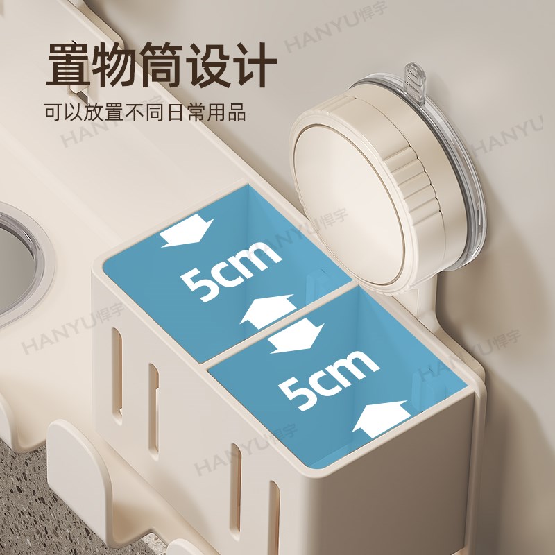 吸盘吹风机置物架太空铝免打孔卫生间电吹风筒支架浴室挂架子