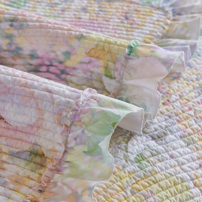 韩式大花边绗缝夹棉皮沙发垫防滑座垫四季通用布艺沙发巾罩套