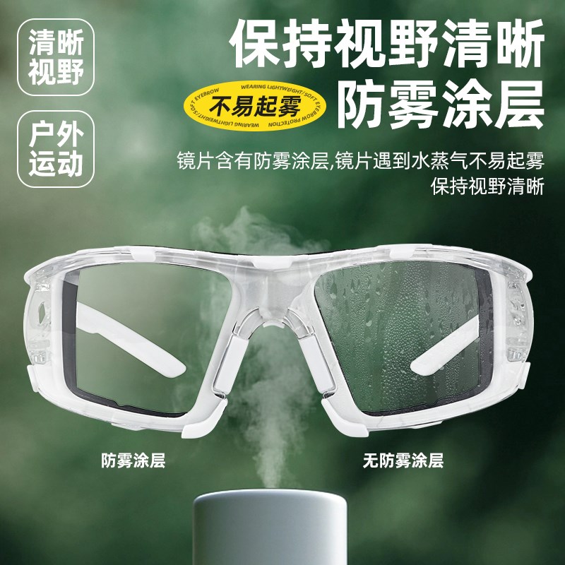 职安康骑行眼镜防风沙防灰尘不起雾变光变色电动车户外登山护目镜