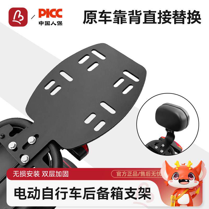 电动车后备箱支架通用爱玛雅迪台铃新日电瓶自行车改装靠背尾箱架